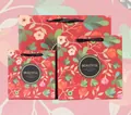Three sizes of red paper gift bags with vintage floral patterns and black ribbon handles - Small (14*7*15cm) / Retro Red Floral