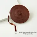 Dark brown velvet ribbon set 1cm width 10m roll for Christmas DIY gift wrapping - 1cm*10m / Dark Coffee