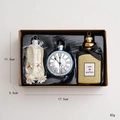 Three-piece Christmas glass ornament set with ballet shoes, clock, and perfume bottle - Ballet Shoes Wall Clock Perfume Bottle Style