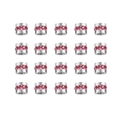 Pink rhinestone stainless steel spacer beads for DIY jewelry making in a 20 piece pack - Light Purple