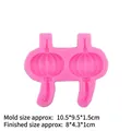 Pink silicone mold with two traditional Chinese lanterns for cake and candle DIY - 1#--Lantern Shape / Pink