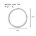 Silbernes Massage-Armband aus Federstahl mit 18cm Länge und 7cm Durchmesser Design - Schlank Gerade Silber / Silber