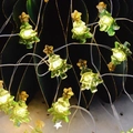 Guirnalda de luces LED con forma de árbol de Navidad con árboles verdes y brillo amarillo - 3 Metros 30 LEDs / Pino de Color Claro