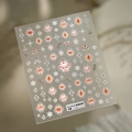 Christmas snowman nail sticker TS-4214 with 5D embossed snowflake gingerbread man - Christmas Embossed Style (TS-4214)