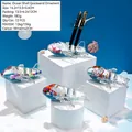 Ornamento a forma di aereo con sabbie mobili blu e conchiglie marini 14.2x13.5cm - Aereo Oceano