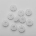 White faceted crystal glass beads with large holes for DIY handmade earring crafts - 8*14MM Coreless / White Jade