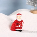 Miniature resin Santa Claus figurine with red gift bag for Christmas DIY moss landscapes - Santa Claus