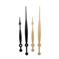 Vintage style quartz clock hands in matte black and metallic gold finishes for wall clocks - Gold