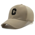 Khaki Mesh-Baseballkappe mit schwarzem Buchstaben C Stickerei und atmungsaktivem Netz - Verstellbar / Khaki