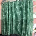 Strand of 2-3mm light green natural aventurine square beads for jewelry making - 01-Green Jade