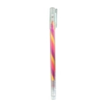 Rainbow gel pen with 1.2mm tip and rotating gradient ink in a clear barrel - Fluorescent Style - Yellow+Pink+Purple