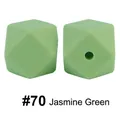 Perline geometriche in silicone verde gelsomino da 17 mm per catenelle e massaggiagengive - Verde Gelsomino