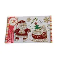 Glittery Santa Claus and reindeer sleigh Christmas window static stickers 30x45cm size - Santa Claus / 30x45cm