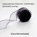 Translucent 4cm black fishtail mesh ribbon for flower wrapping and crafts, 9 yards - Sepia Black
