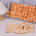 Three-layer soap rose flower heads in elegant gradient orange pink for gift boxes - 3 Layers (50 Pcs/Box) / Cappuccino
