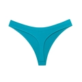 Seamless low-rise athletic thong in lake blue, smooth stretch fabric for fitness - Lake Blue