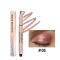 Dual-ended rose gold eyeshadow stick #05 with shimmer finish and sponge applicator - 5#