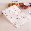 Tappetino per cassetti da cucina con stampa fragole rosse su tessuto non tessuto bianco - Piccolo / Fragola su Bianco