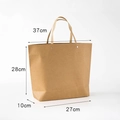 Brown kraft paper gift bag with metal rivets and size dimensions 27x28x10 cm - Medium Gift Bag