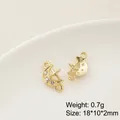 Pendentif lune et étoile doré avec strass pour création bijoux DIY 18x10x2mm - Prix à l'unité / Pendentif Étoile Lune (31#)