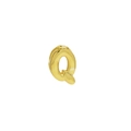 18k gold plated brass bubble letter Q pendant for DIY personalized jewelry making - Letter Q Pendant / Gold