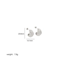 Dettagli orecchini a cerchio in argento con dimensioni di 20,8 mm di altezza e 14,1 mm - Goccia d'Acqua Piccola Saia / Argento