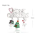 Broche Merry Christmas avec pendentifs bonhomme de neige, renne et sapin de Noël - Combiné de Pendentifs Merry Christmas-YNCP7206