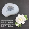 3D gardenia jasmine flower silicone mold for aromatherapy candles and resin art crafts - Two-leaf Gardenia