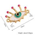 Micro-pave gold Turkish evil eye connector charm for DIY jewelry bracelets - L371959
