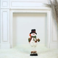 Christmas snowman plush doll with extendable legs in red and green festive outfit - Small Christmas Snowman (21*50cm)