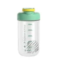 Πράσινο σέικερ πρωτεΐνης 750ml με κλίμακα, σφαίρα ανάδευσης και λαβή - 750ml / Πράσινο του νερού