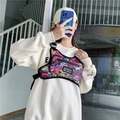 Streetwear Tactical Chest Bag mit Graffiti-Druck und verstellbaren Schnallenriemen - Graffiti