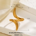 Minimalist 18k gold plated stainless steel snake spiral open ring for women - Serpentine Spiral Open Style (755)