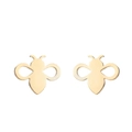 Minimalist golden bee stud earrings made of high-quality stainless steel for women - Gold