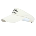 Visière de sport beige respirante avec lettrage noir brodé pour le soleil - Blanc Cassé