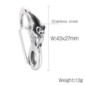 Titanium steel bat-shaped lobster clasp hook for vintage jewelry and keychain making - Bat Style (KLJ8556-KJX)