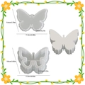 DIY butterfly shaped resin silicone molds set with various depths for storage box making - Solid Butterfly Box / Translucent White