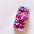 60 pieces of neon purple and orange children elastic hair bands in a round storage box - No. 6 Purple Magenta Series
