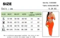 Size chart showing S-XL measurements for the sexy hollow out metal decoration maxi dress - S / See Image