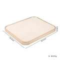 Vassoio rettangolare per gioielli oro champagne con trama fine, dimensioni 39,5x32,5 cm - Vassoio rettangolare multiforo / Beige