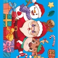 Christmas static window stickers with Santa, snowman, reindeer and gingerbread man - Y-01 (Approx 30*20cm)