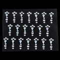 Rainbow AB crystal rhinestone stickers for face and body art decoration - MX-017 Iridescent