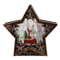 Lanterne de Noël en forme d'étoile avec Père Noël dans une voiture rouge - 15cm*4cm*14cm / Père Noël et Voiture
