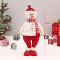 45cm Plüsch-Schneemann-Puppe mit weißem Strickpullover und rotem Punkt-Hut für Weihnachten - Rot Weiß Schneemann (YF201812B)
