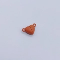 Brick red heart-shaped magnetic clasp connector for DIY couple bracelets and necklaces - Heart / Orange
