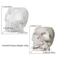 Detaillierte Maße der Totenkopf-Silikonform für die Herstellung von Vasen und Kerzen - Nichts Sagen Totenkopf
