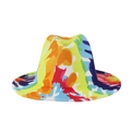 Cappello fedora in lana tie-dye colorato con vivace stampa graffiti per uomo e donna - Taglia Unica (58cm) / Manga arcobaleno