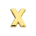 DIY 8mm golden letter X charm for keychain with polished metallic finish accessories - Letter-X / 8mm (Inner Diameter)