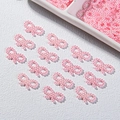 Close-up of pink beaded bow accessories for DIY phone cases and craft projects - 1x1.8cm / Light Pink