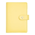 Pale yellow macaron loose-leaf binder notebook cover with fine lychee grain PU leather - Case Only-Yellow